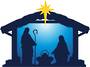 LED Flame Nativity Window Sticker
